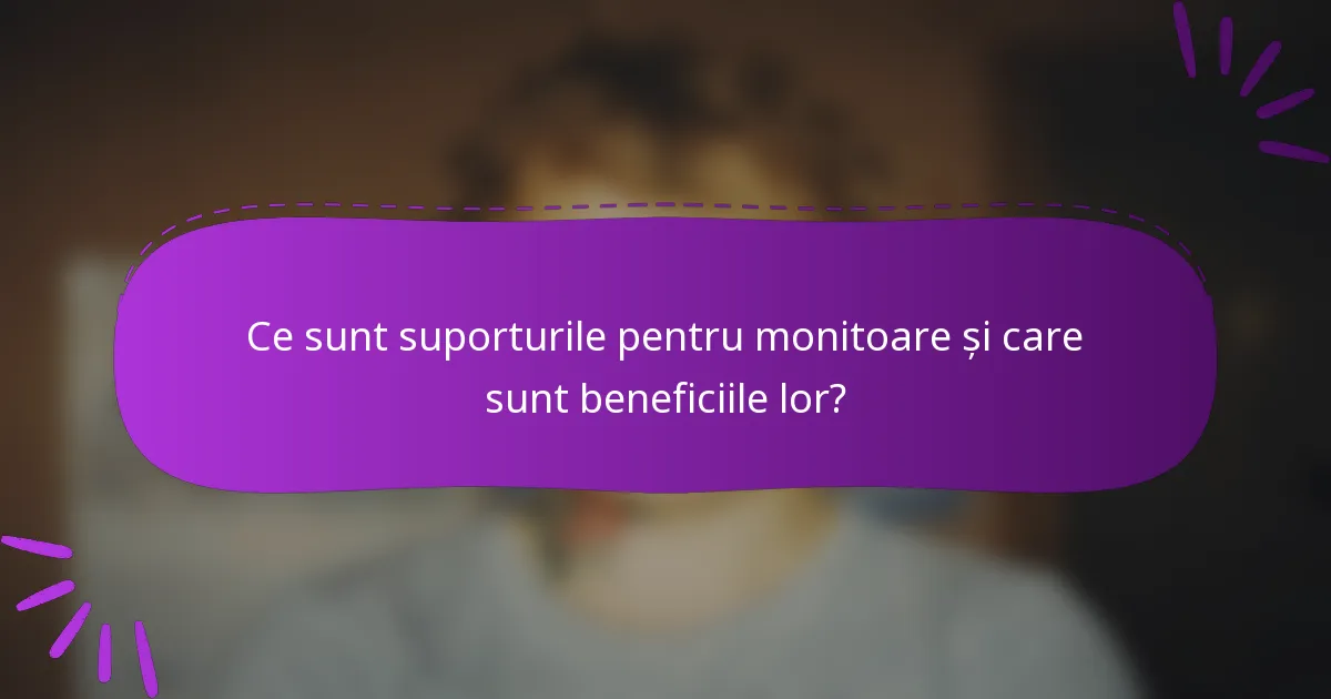 Ce sunt suporturile pentru monitoare și care sunt beneficiile lor?