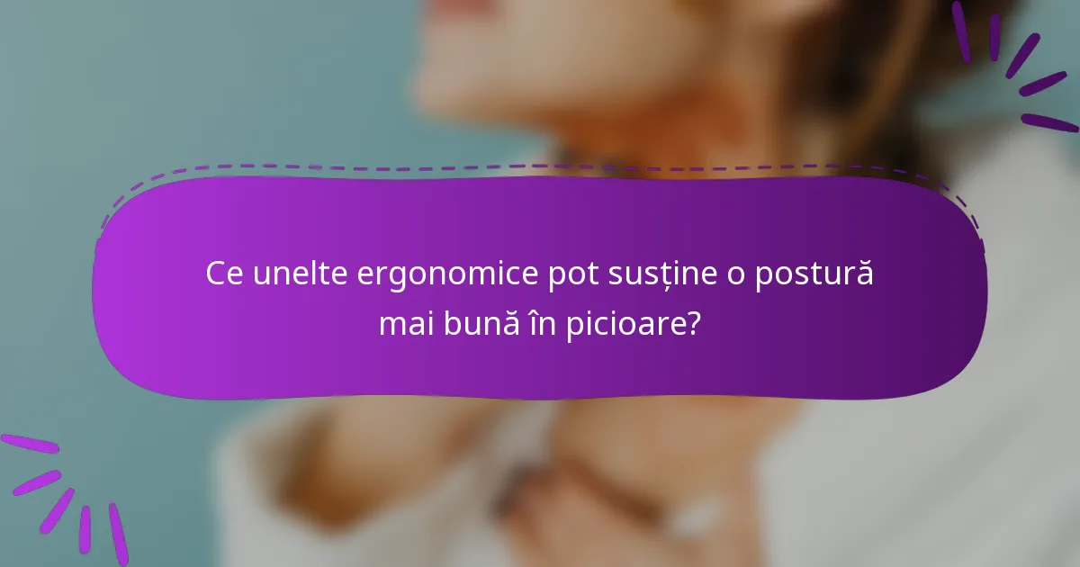 Ce unelte ergonomice pot susține o postură mai bună în picioare?