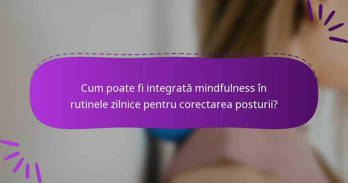 Cum poate fi integrată mindfulness în rutinele zilnice pentru corectarea posturii?