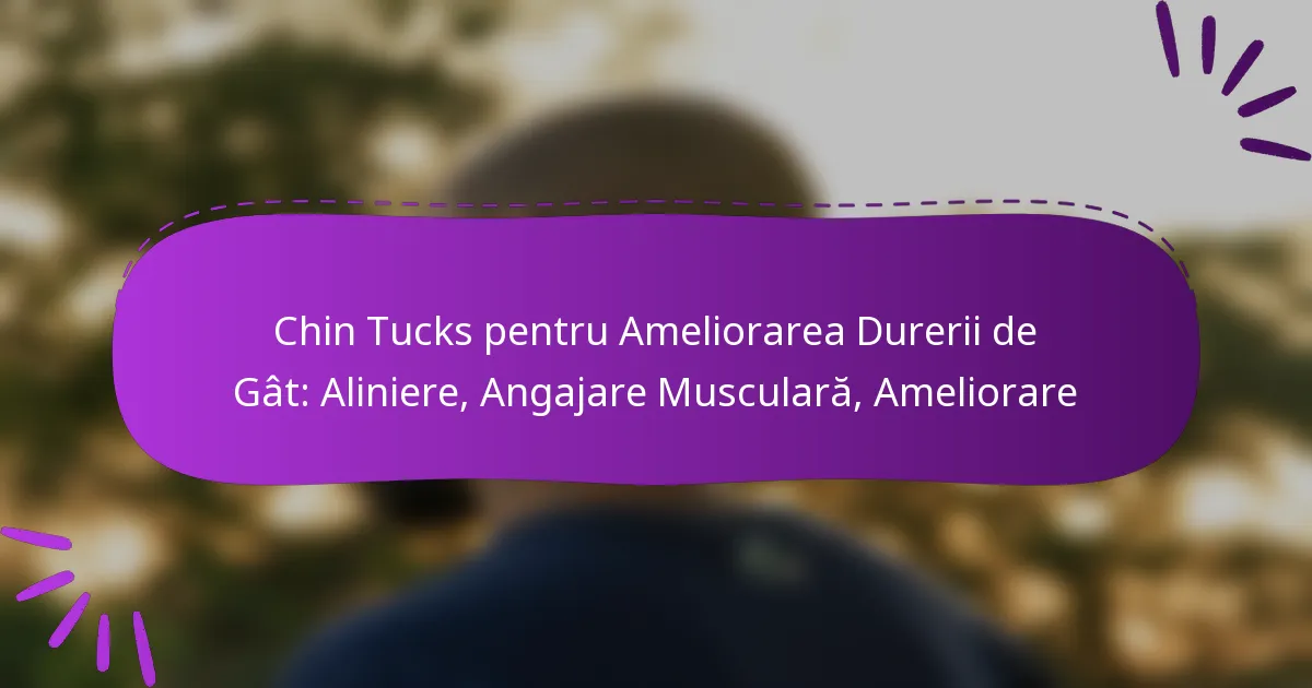 Chin Tucks pentru Ameliorarea Durerii de Gât: Aliniere, Angajare Musculară, Ameliorare